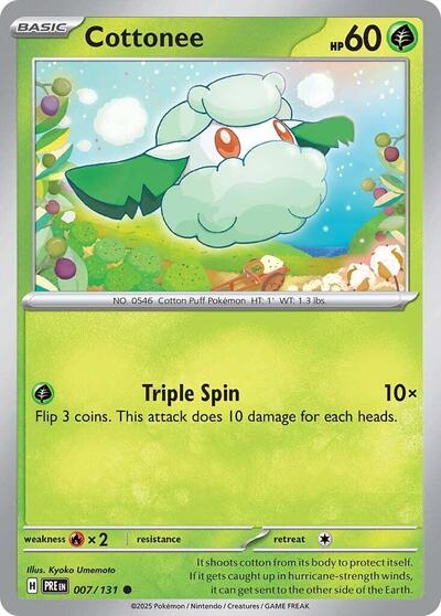 Cottonee (SV: Prismatic Evolutions) Light Play Reverse Holofoil