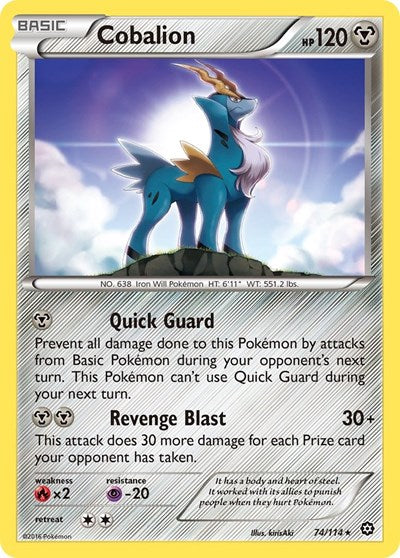 Cobalion (XY - Steam Siege) Heavy Play