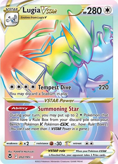Lugia VSTAR (Secret) (202) (SWSH12: Silver Tempest) Light Play Holofoil