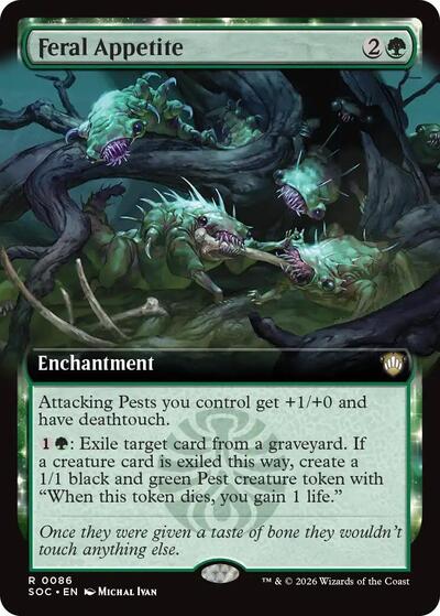Feral Appetite (Extended Art) (Commander: Secrets of Strixhaven) Light Play