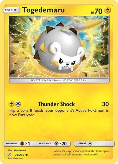 Togedemaru - 74 (SM - Cosmic Eclipse) Medium Play