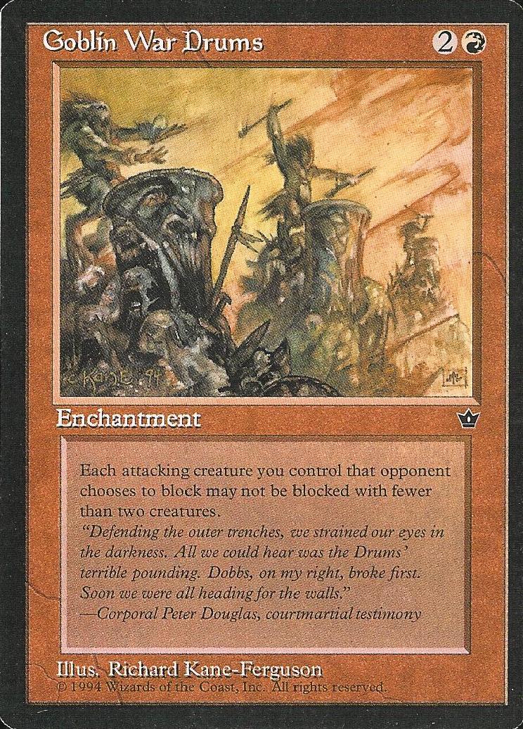 Goblin War Drums (Kane-Ferguson) (Fallen Empires) Medium Play