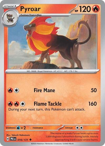 Pyroar (SV: Prismatic Evolutions) Light Play