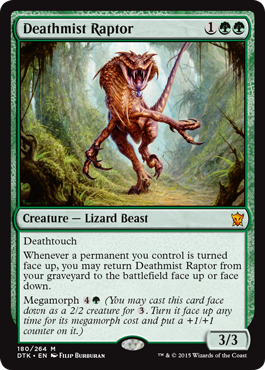 Deathmist Raptor (Dragons of Tarkir) Light Play