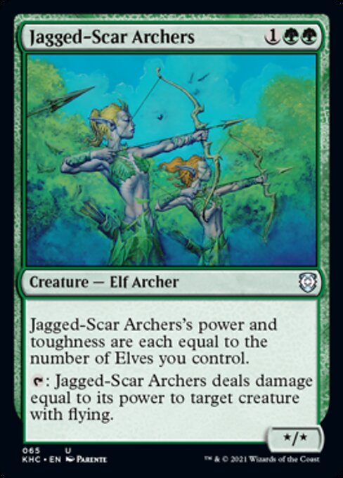 Jagged-Scar Archers (Commander 2021 Kaldheim) Light Play
