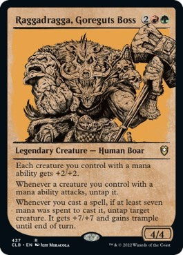 Raggadragga, Goreguts Boss (Showcase) (Commander Legends: Battle for Baldur's Gate) Light Play