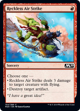 Reckless Air Strike (Magic 2020 Core Set) Light Play