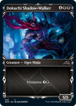 Dokuchi Shadow-Walker (Showcase) (Kamigawa: Neon Dynasty) Light Play Foil