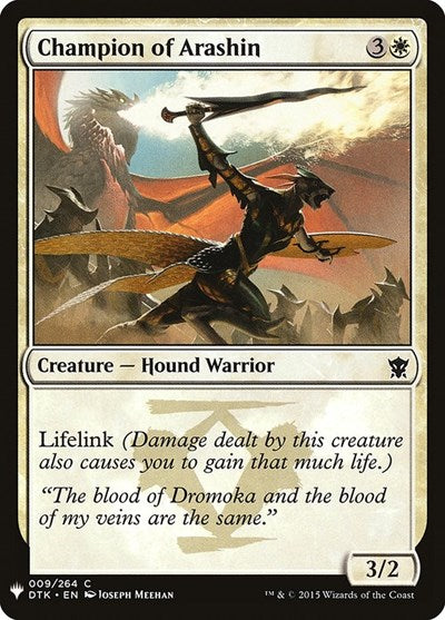 Champion of Arashin (Mystery Booster) Light Play
