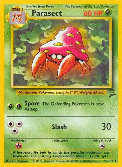 Parasect (Base Set 2) Medium Play