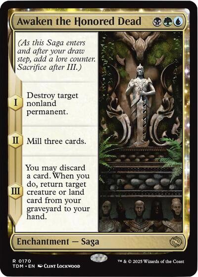 Awaken the Honored Dead (Tarkir: Dragonstorm) Light Play