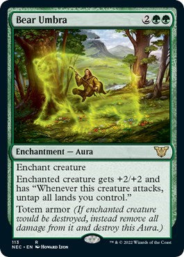 Bear Umbra (Commander: Kamigawa: Neon Dynasty) Light Play