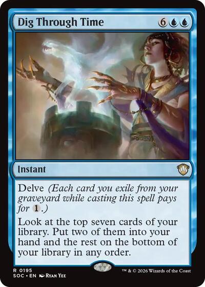 Dig Through Time (Commander: Secrets of Strixhaven) Light Play