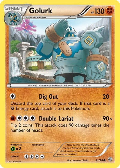 Golurk (41) (XY Ancient Origins) Light Play Reverse Holofoil