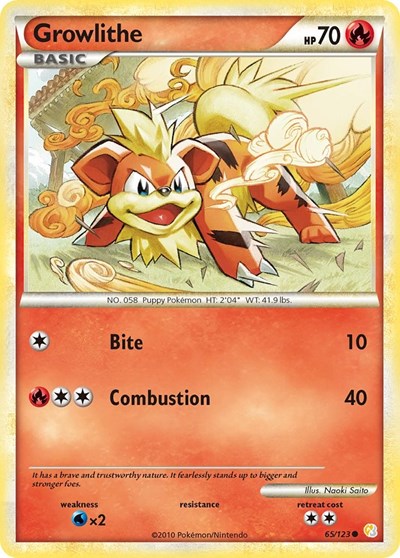 Growlithe (HeartGold SoulSilver) Damaged / Poor