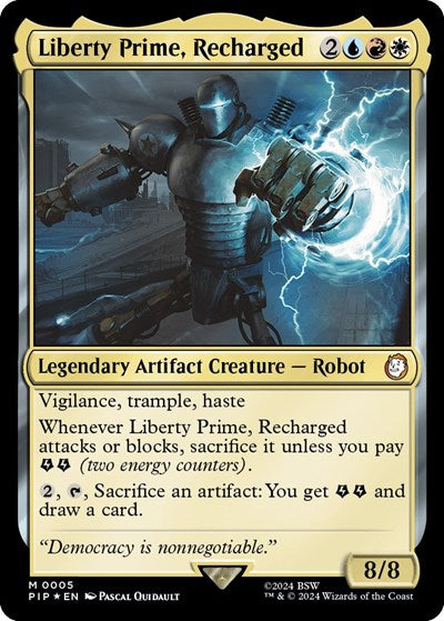 Liberty Prime, Recharged (Universes Beyond: Fallout) Light Play Foil