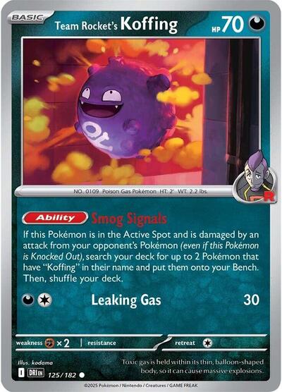 Team Rocket's Koffing (SV10: Destined Rivals) Light Play