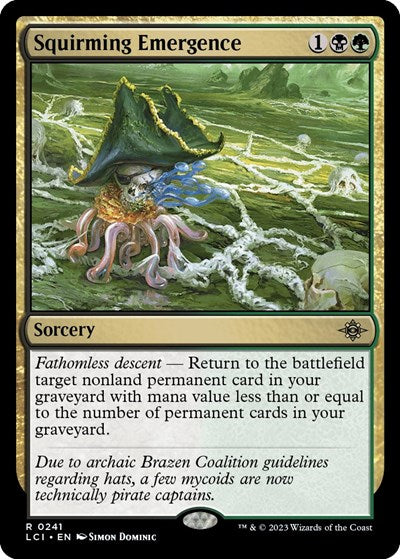 Squirming Emergence (The Lost Caverns of Ixalan) Light Play