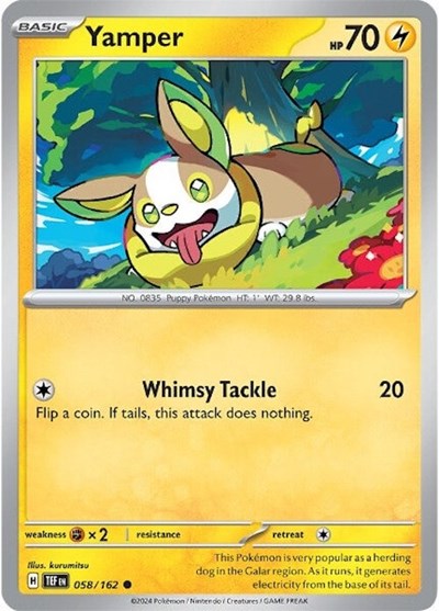 Yamper (SV05: Temporal Forces) Light Play Reverse Holofoil