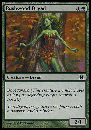 Rushwood Dryad (10th Edition) Light Play