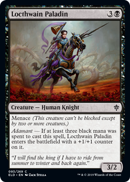 Locthwain Paladin (Throne of Eldraine) Light Play Foil