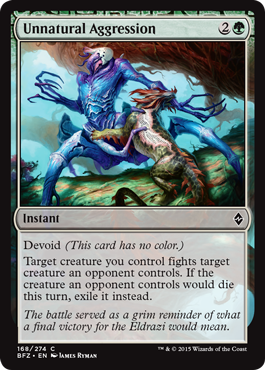Unnatural Aggression (Battle for Zendikar) Medium Play