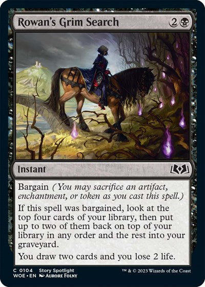 Rowan's Grim Search (Wilds of Eldraine) Light Play Foil