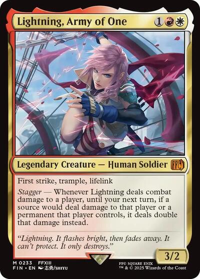 Lightning, Army of One (Universes Beyond: FINAL FANTASY) Light Play Foil