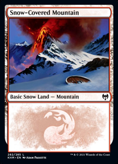 Snow-Covered Mountain (282) (Kaldheim) Light Play Foil