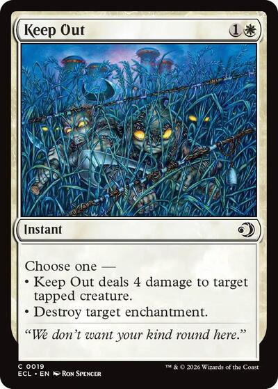 Keep Out (Lorwyn Eclipsed) Light Play Foil