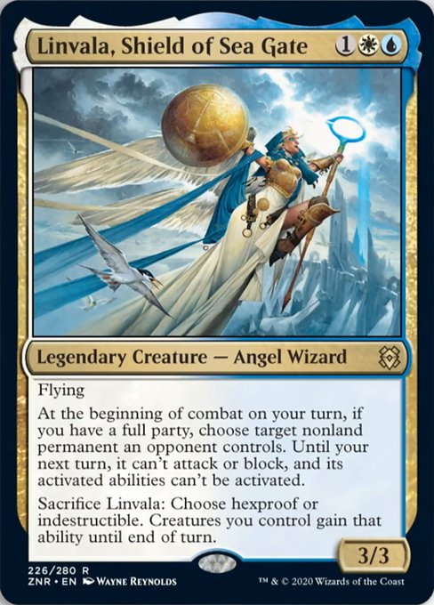 Linvala, Shield of Sea Gate (Zendikar Rising) Light Play Foil