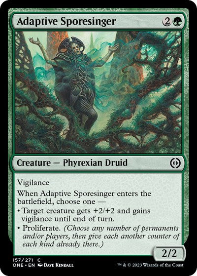 Adaptive Sporesinger (Phyrexia: All Will Be One) Light Play Foil