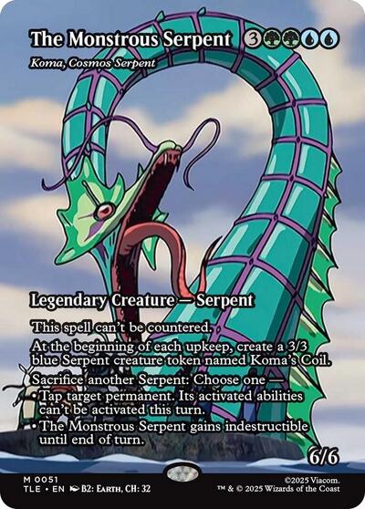 The Monstrous Serpent - Koma, Cosmos Serpent (Borderless) (Avatar: The Last Airbender: Eternal-Legal) Light Play