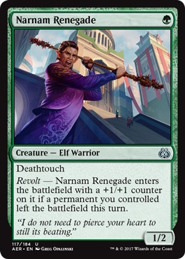 Narnam Renegade (Aether Revolt) Light Play