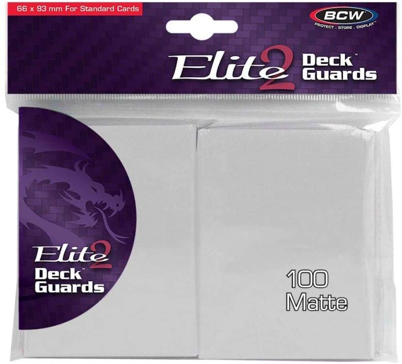 BCW Elite 2 Matte Card Sleeves – White (100)
