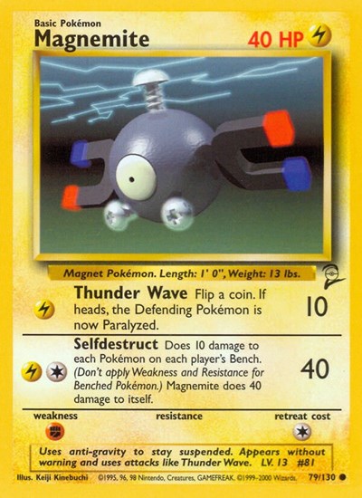 Magnemite (Base Set 2) Heavy Play