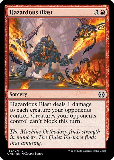 Hazardous Blast (Phyrexia: All Will Be One) Light Play Foil