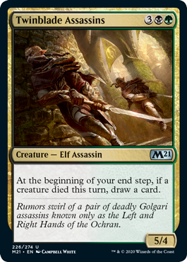 Twinblade Assassins (Magic 2021 Core Set) Light Play Foil