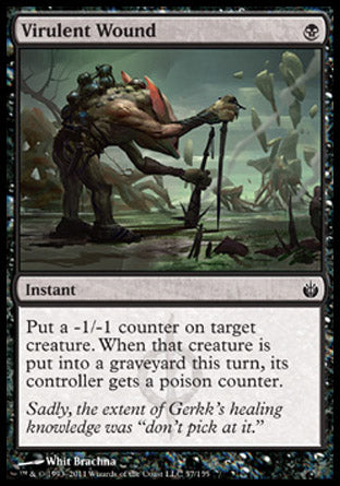 Virulent Wound (Mirrodin Besieged) Light Play Foil