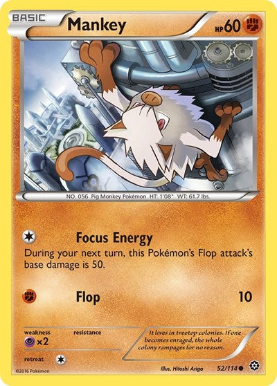 Mankey (XY - Steam Siege) Medium Play