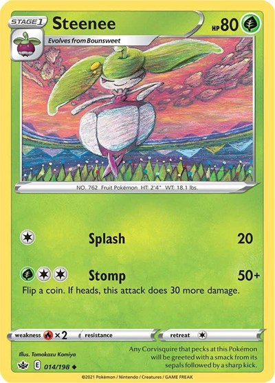 Steenee (SWSH06: Chilling Reign) Medium Play Reverse Holofoil