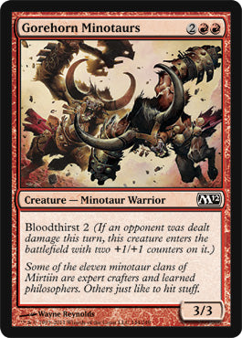 Gorehorn Minotaurs (Magic 2012 Core Set) Light Play