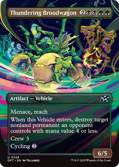 Thundering Broodwagon (Borderless) (Aetherdrift) Light Play Foil