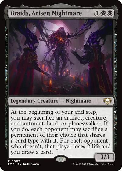 Braids, Arisen Nightmare (Commander: Edge of Eternities) Light Play