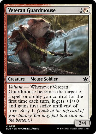 Veteran Guardmouse (Bloomburrow) Light Play