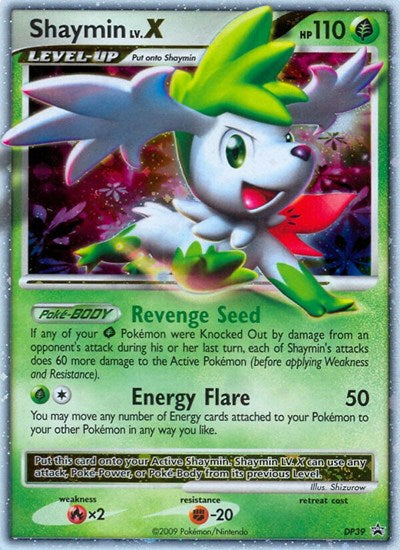 Shaymin LV.X - DP39 (Diamond and Pearl Promos) Damaged / Poor Holofoil