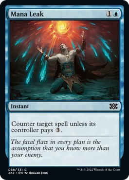 Mana Leak (Double Masters 2022) Light Play Foil