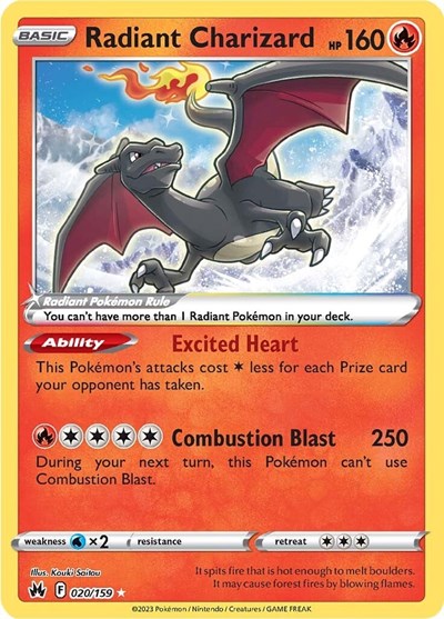 Radiant Charizard (Crown Zenith) Near Mint