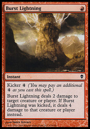 Burst Lightning (Zendikar) Medium Play