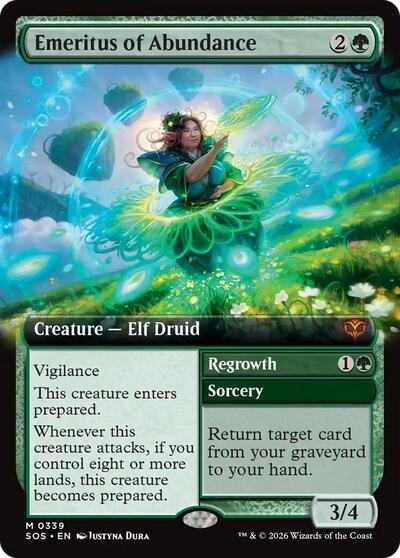 Emeritus of Abundance (Extended Art) (Secrets of Strixhaven) Light Play